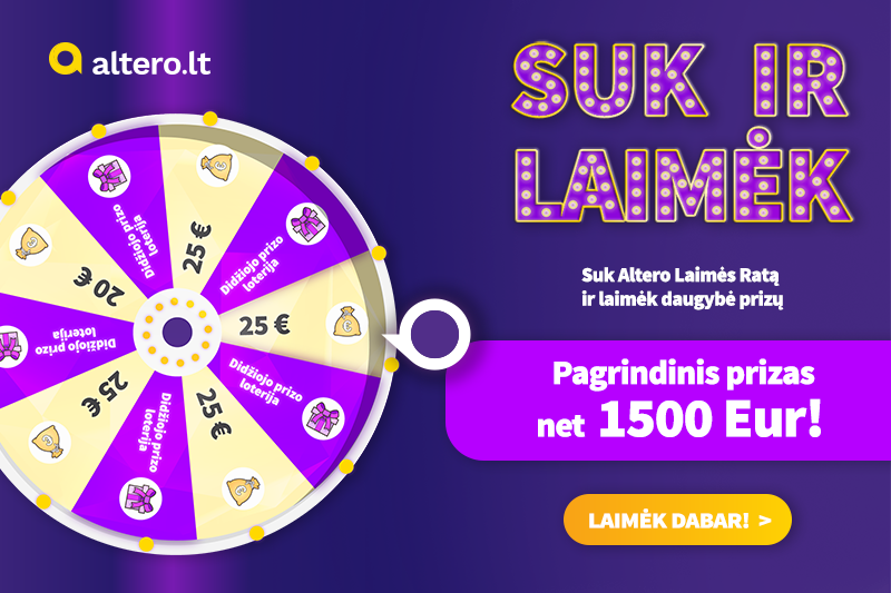 Sukite Laimės ratą ir laimėkite šaunius prizus!